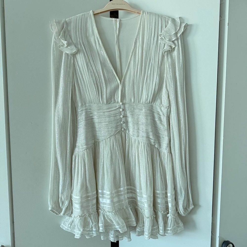 Rococo Sand White Ruffled short Dress - Picture 8 of 13